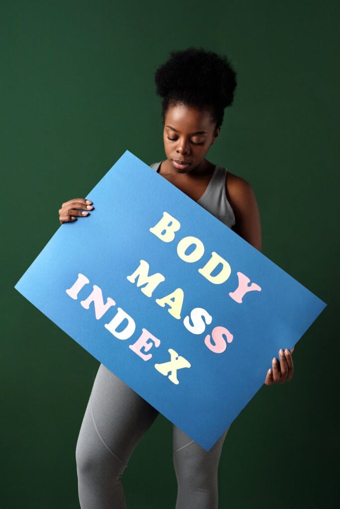 Woman Carrying a Blue Paper with Message